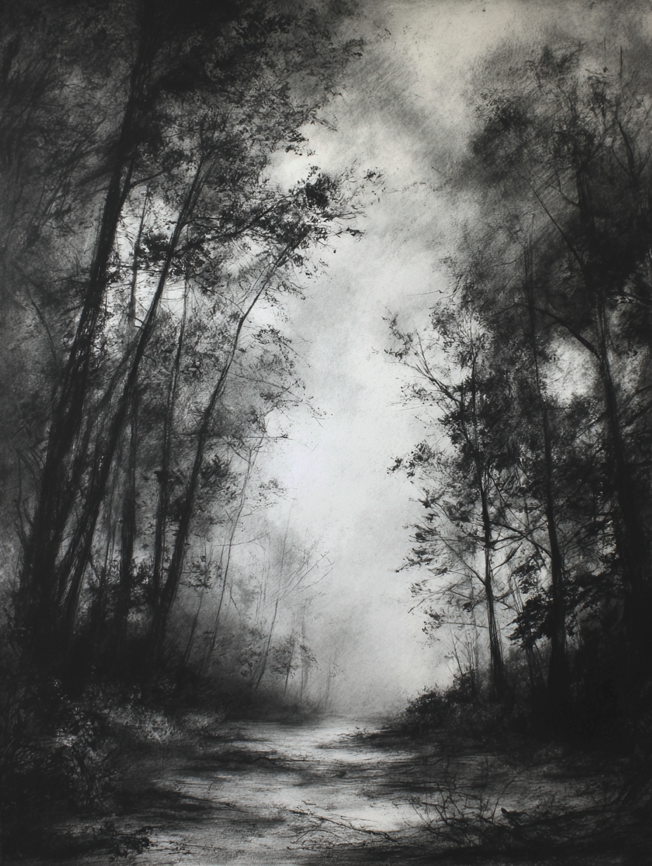 50 REFERENCE IMAGES (CHARCOAL LANDSCAPES)