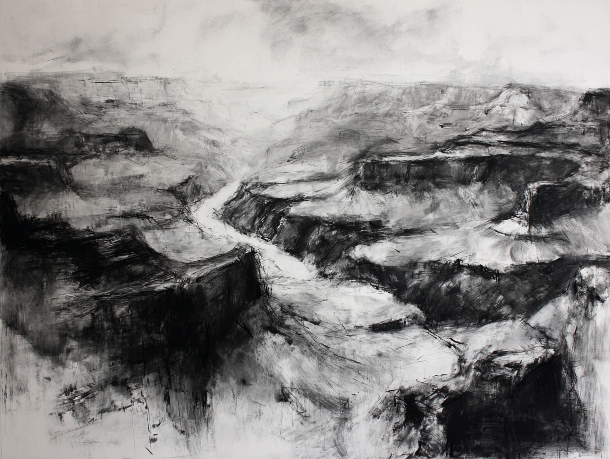 50 REFERENCE IMAGES (CHARCOAL LANDSCAPES)