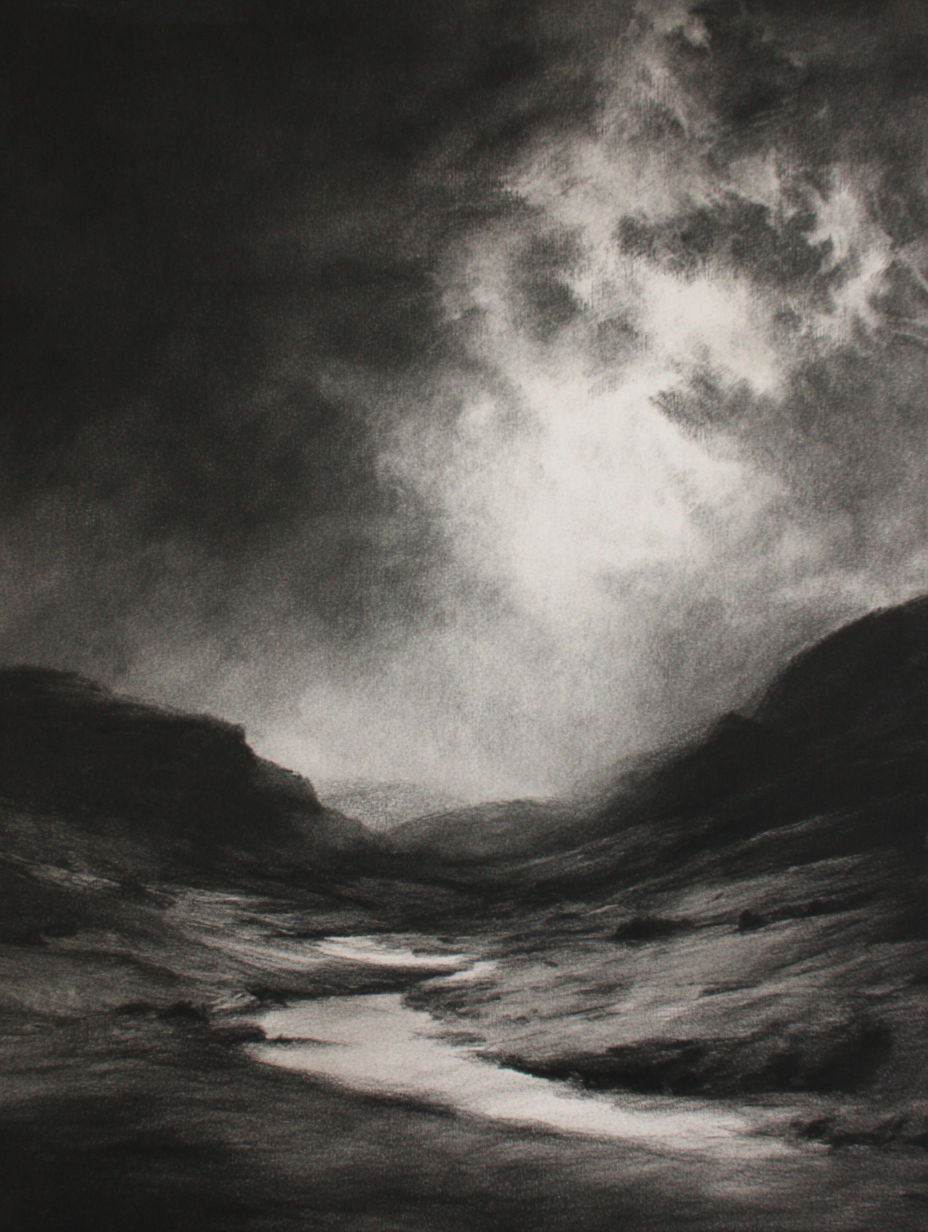 50 REFERENCE IMAGES (CHARCOAL LANDSCAPES)